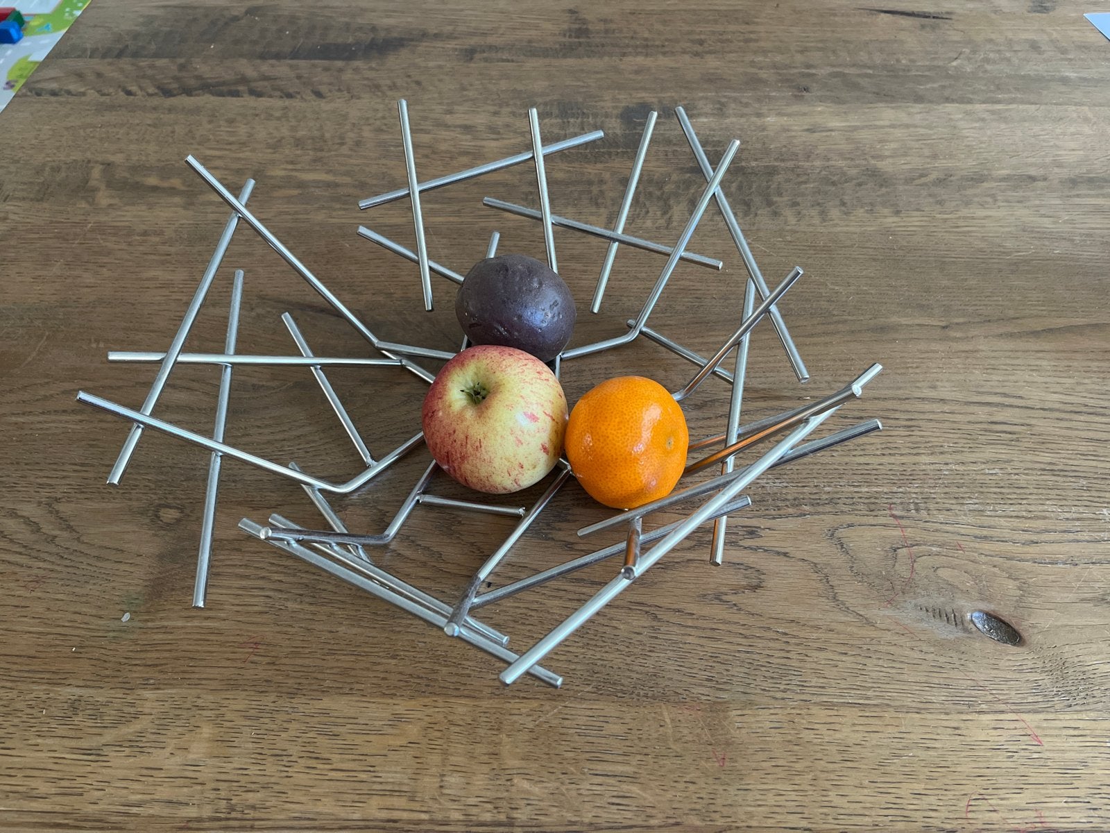 Design fruitmand Alessi Blow Up-mand RVS, Ophalen, Mand, Zo goed als nieuw, Metaal