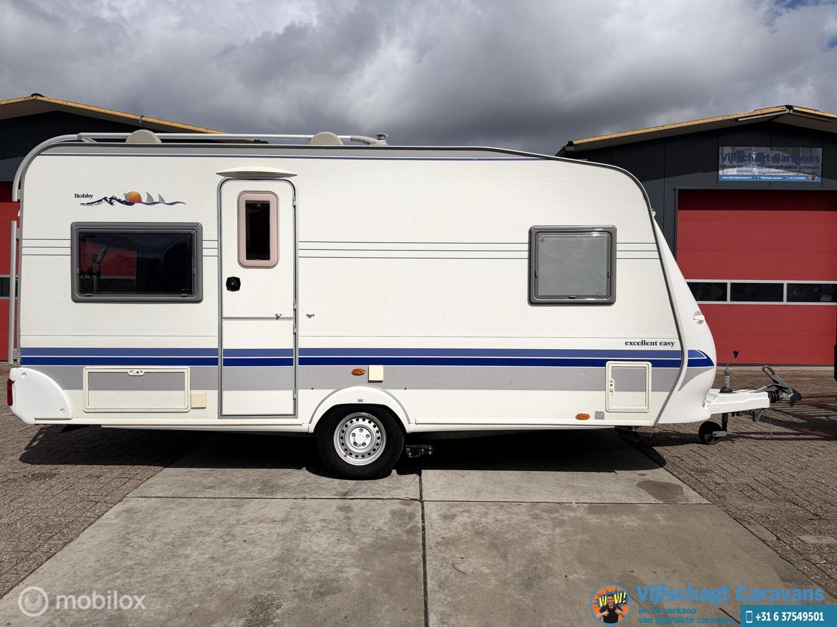 Hobby Excellent Easy 460 UFe Incl mover, luifel, voortent, Hobby, Bedrijf, Schokbreker, 6 tot 7 meter