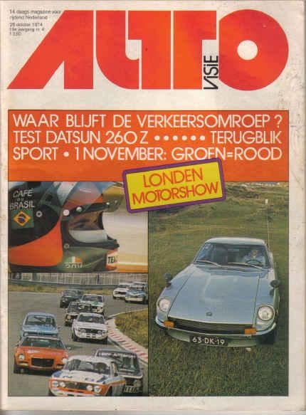 Autovisie 4 26 Okt 1974 : Datsun 260Z - Fiat 131 Mirafiori, Ophalen of Verzenden, Gelezen, Algemeen