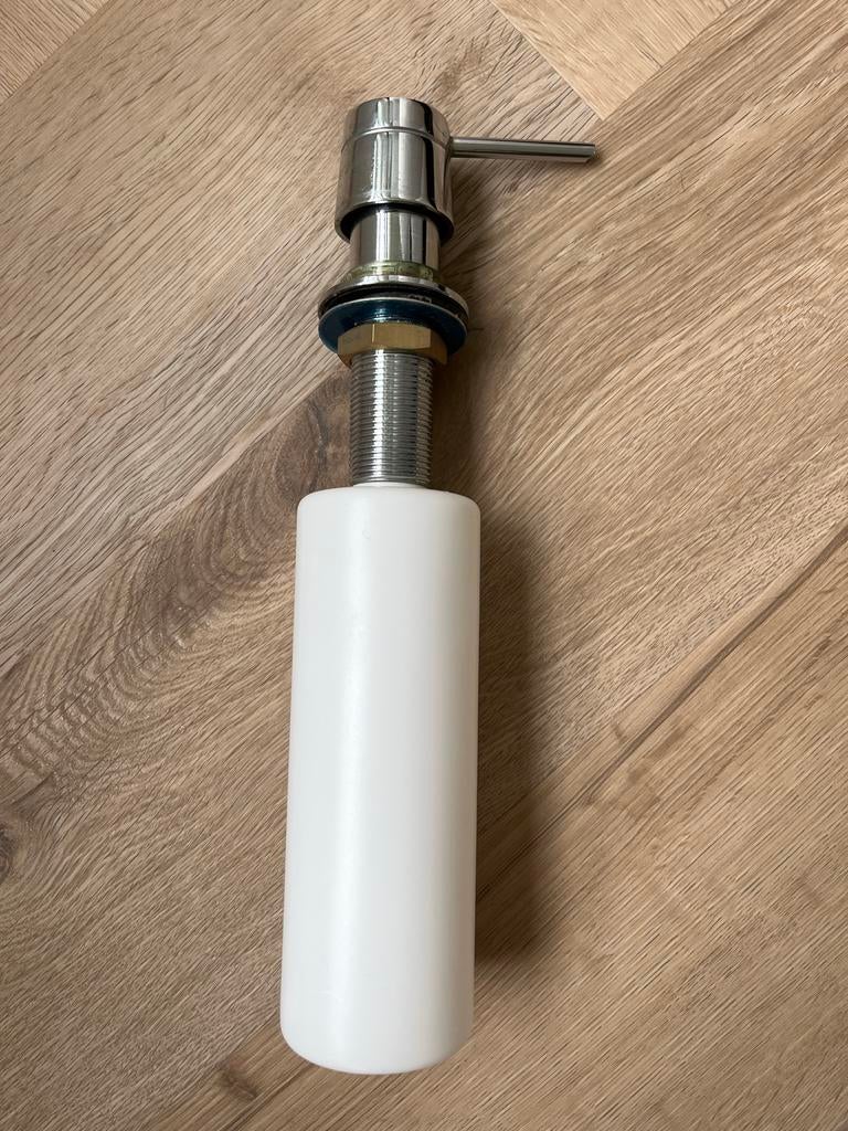 Inbouw Zeepdispenser voor Keuken of Badkamer, Ophalen of Verzenden, Zo goed als nieuw, Wit, Overige typen