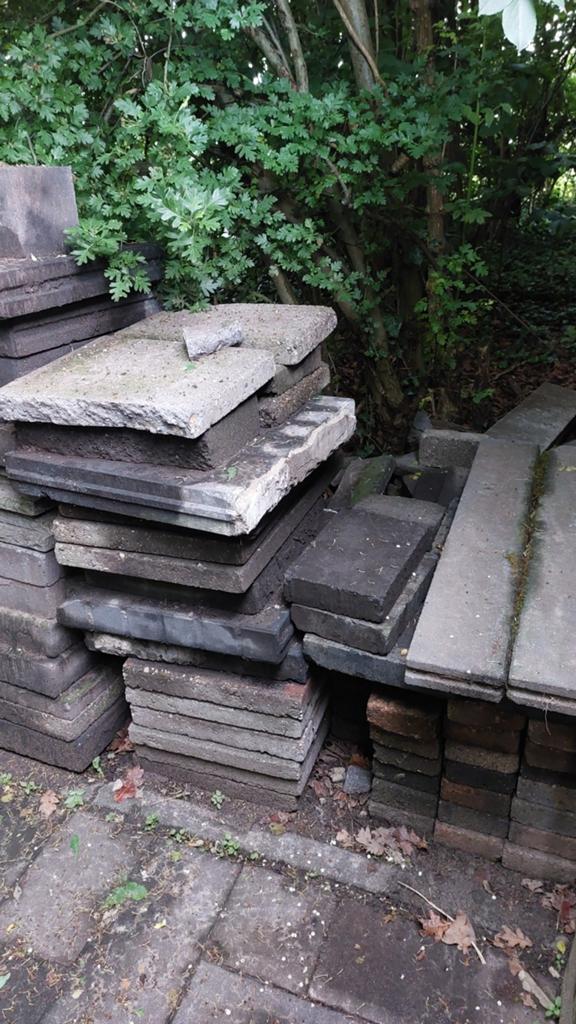 Gratis diversen borders tegels stenen, Tuin en Terras, Ophalen of Verzenden, Gebruikt, Beton, Terrastegels