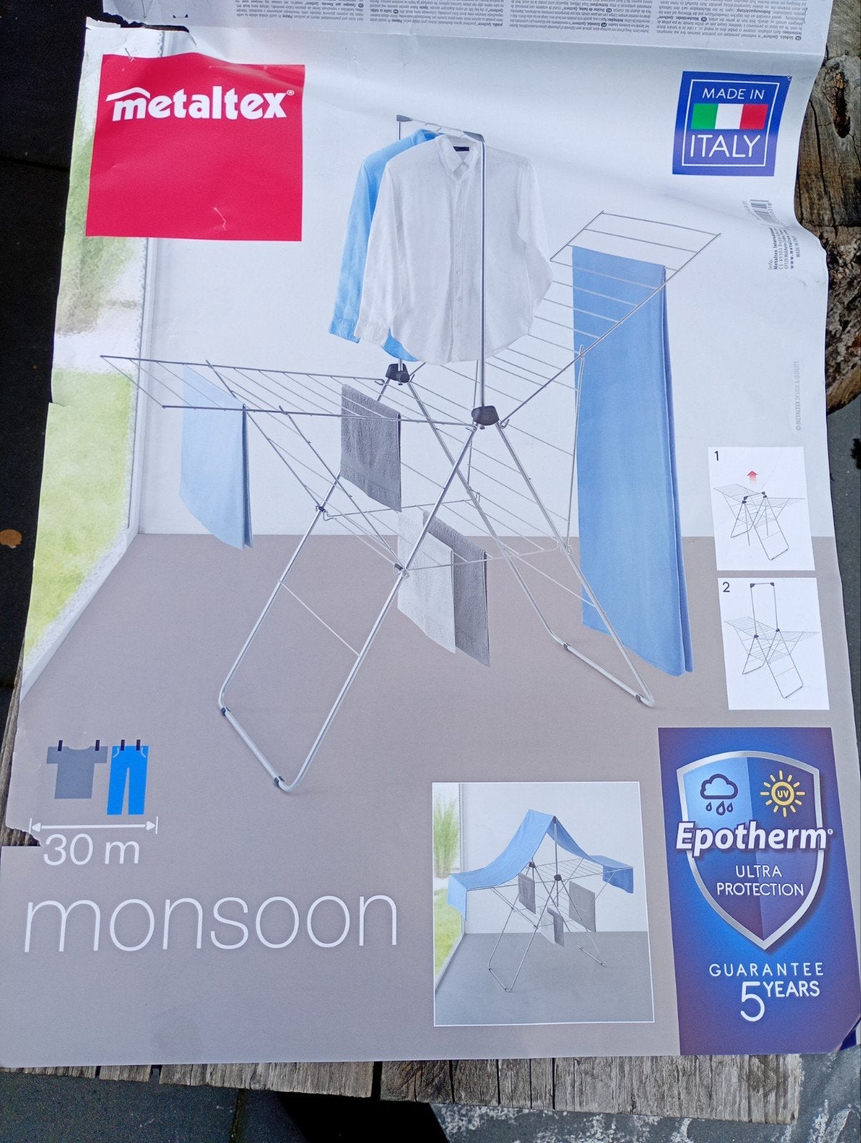 Metaltex Monsoon droogrek - 30m drooglengte, Ophalen of Verzenden, Nieuw