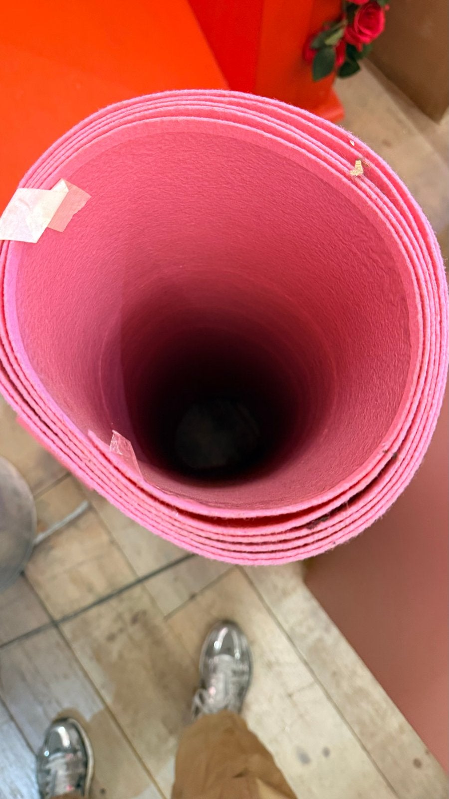 Roze knutselviltrol - ideaal voor projecten - gratis ophalen, Hobby en Vrije tijd, Knutselen, Roze, Gebruikt, Textiel, Ophalen of Verzenden