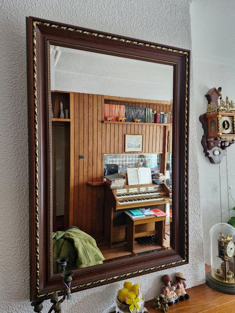Antieke Spiegels, Ophalen, Rechthoekig, 50 tot 100 cm, Minder dan 100 cm