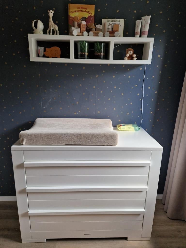 Kidsmill Bretagne ledikant, commode en wandrek, Ophalen of Verzenden, Gebruikt, Jongetje of Meisje
