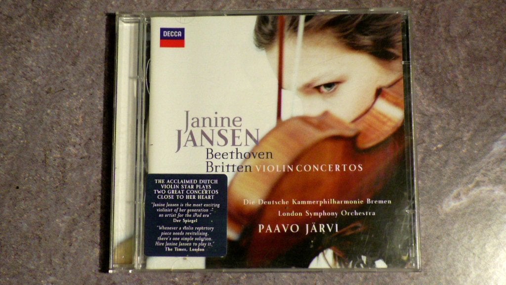 Beethoven / Britten : Vioolconcert - Janine Jansen, Cd's en Dvd's, Cd's | Klassiek, Soloconcert, Ophalen of Verzenden, Zo goed als nieuw