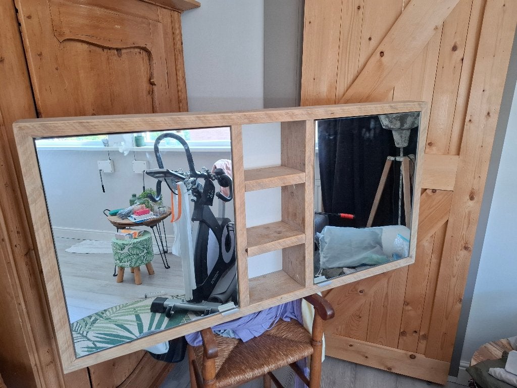 badkamer hangkast met spiegel, Huis en Inrichting, Ophalen, Minder dan 50 cm, Minder dan 25 cm, Minder dan 100 cm