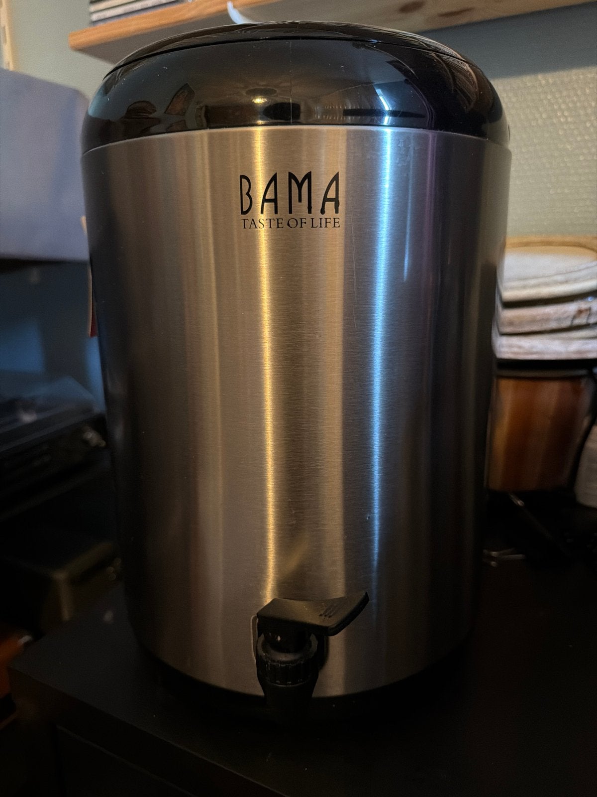 BAMA Drankdispenser - Warmhouder & Koeler (12u/24u), Huis en Inrichting, Ophalen, Flessenkoeler, Zilver, Zo goed als nieuw