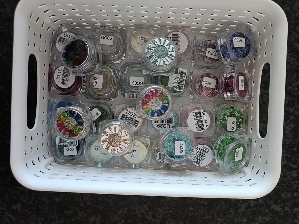 Groot glitter pakket van Urban Nails, Ophalen of Verzenden, Zo goed als nieuw, Overige kleuren, Handen en Nagels