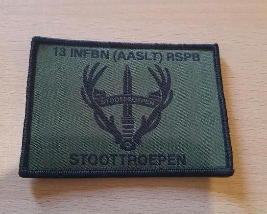 Embleem 13 bat RSPB Stoottroepen GERESERVEERD, Verzamelen, Ophalen of Verzenden, Landmacht, Nederland, Embleem of Badge