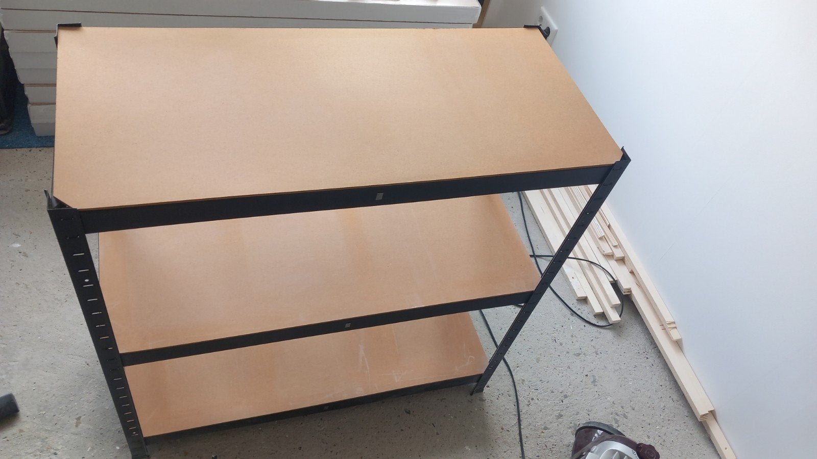 Zwarte stellingkasten - 175 kg draagvermogen per plank, Ophalen, Nieuw