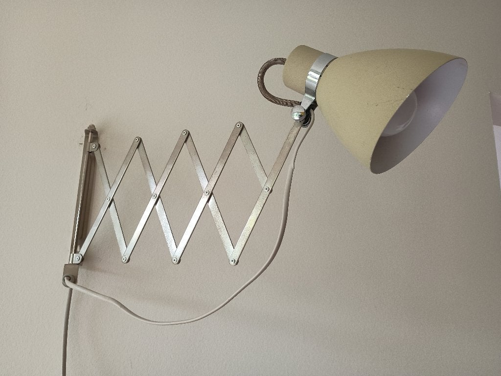 Vintage Massive Wand schaarlamp Sixties Industrial bauhaus, Huis en Inrichting, Lampen | Wandlampen, Ophalen of Verzenden, Zo goed als nieuw