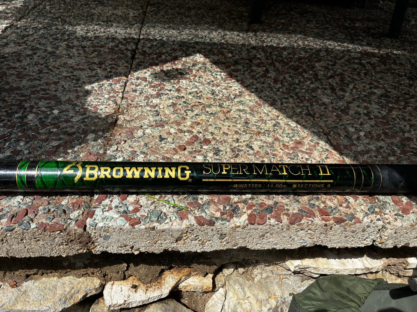 Browning Vaste Stok Super Match II met elastiek (draaiknop d, Ophalen of Verzenden, Gebruikt, Vaste hengel