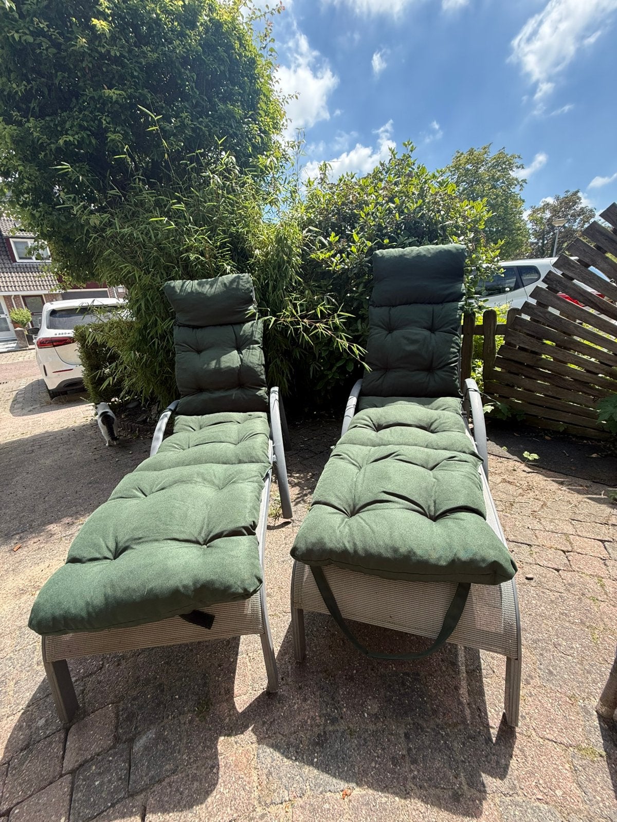 2de kans voor deze ligbedden, Tuin en Terras, Ligbedden, Ophalen, Gebruikt, Aluminium, Verstelbaar
