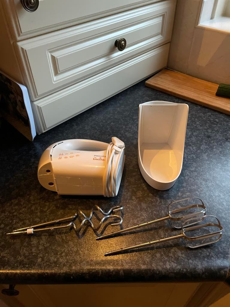 Philips Cucina mixer - Inclusief 2 sets haken, Ophalen of Verzenden, Gebruikt