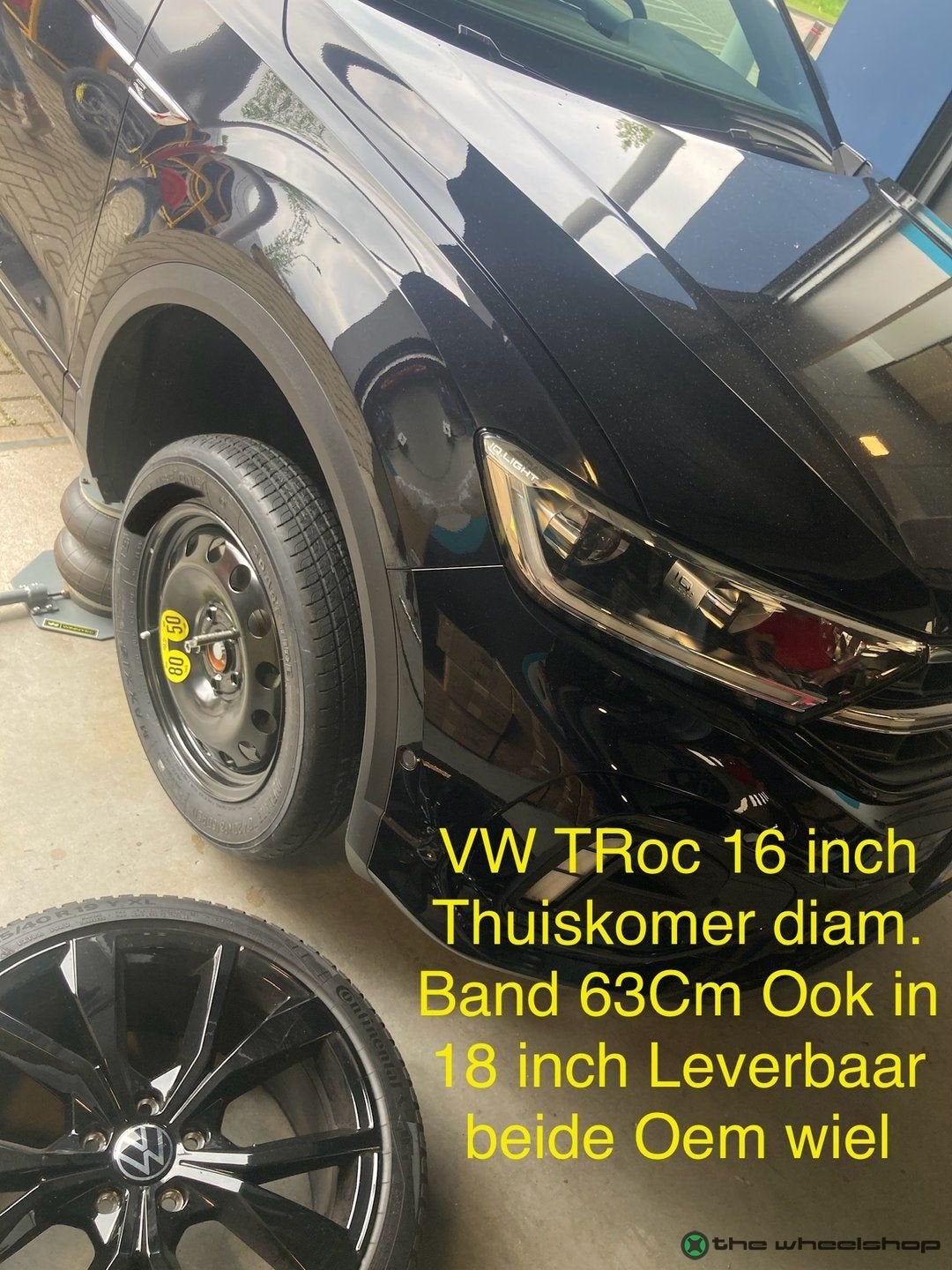 Thuiskomer Reservewiel VW T-Roc Golf 7/8 AUDI A3 Q2 16 inch, Auto-onderdelen, Banden en Velgen, Gebruikt, -, -, Banden en Velgen