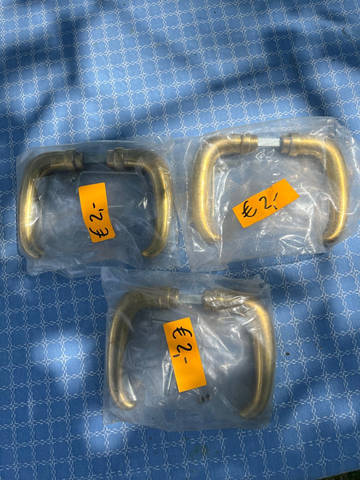 Nieuwe nostalgische deurgrepen - 2 euro per stuk, Ophalen of Verzenden, Nieuw, Koper of Messing, Klink of Kruk