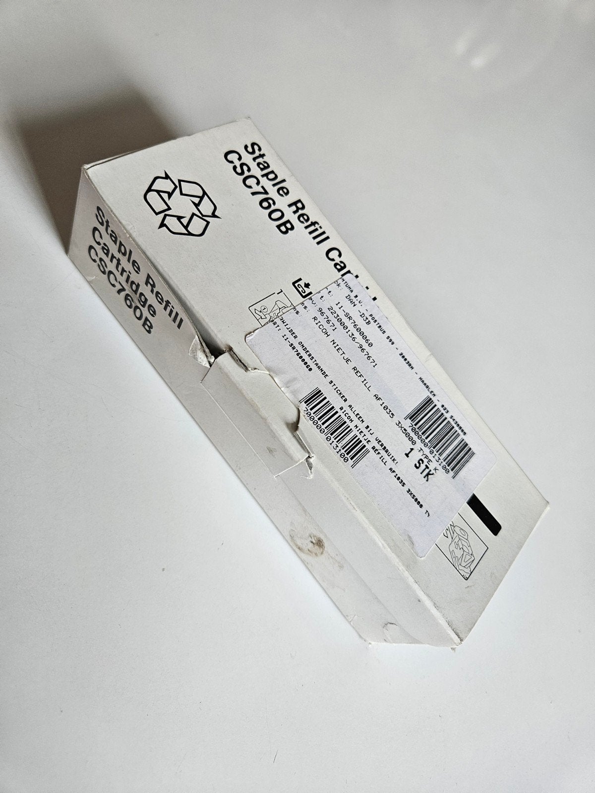Ricoh CSC760B nietjes navulcartridge 410806 (aangebroken), Ophalen of Verzenden