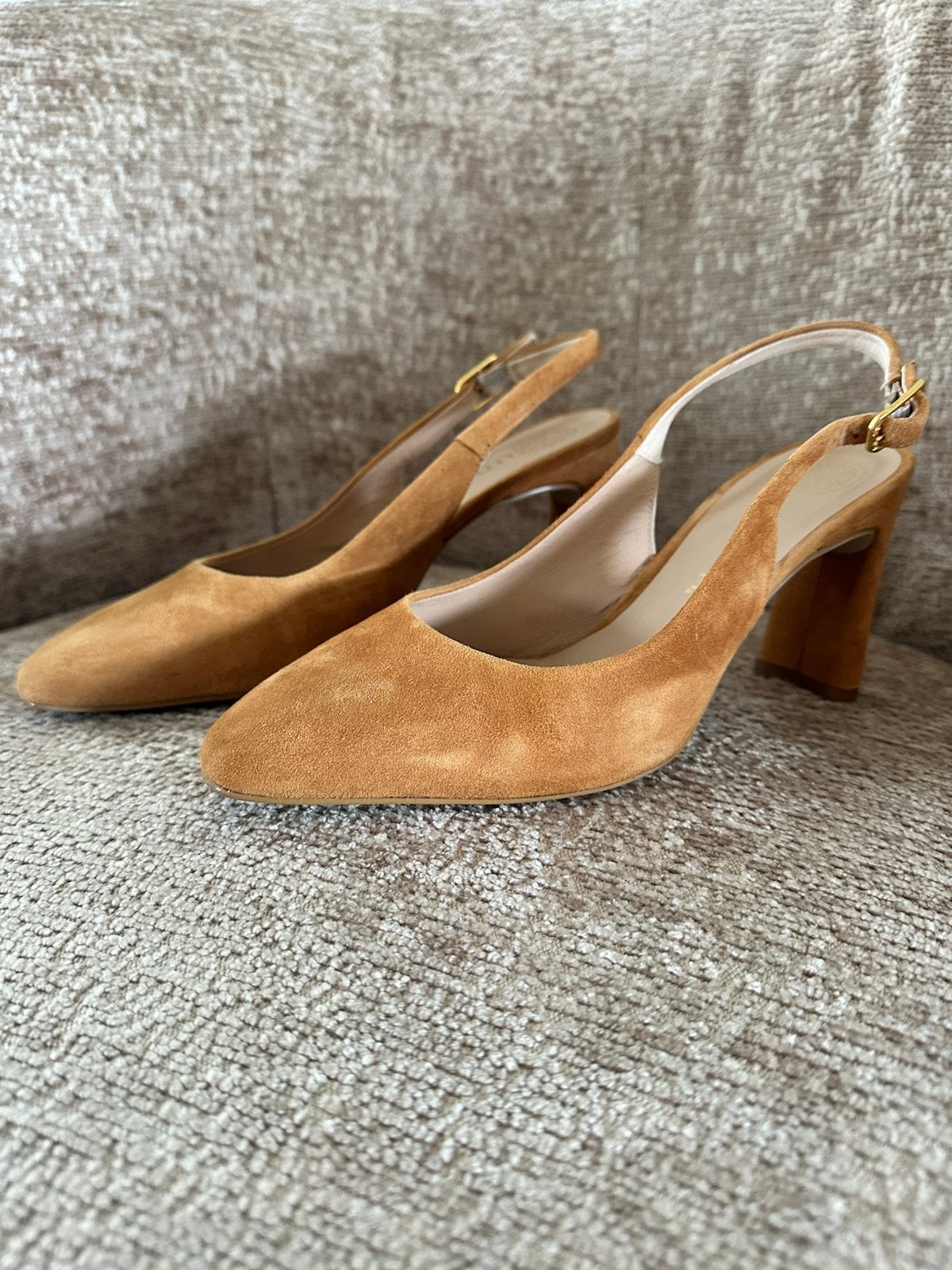 Unisa slingbacks cognac maat 37, Kleding | Dames, Schoenen, Ophalen of Verzenden, Zo goed als nieuw, Bruin