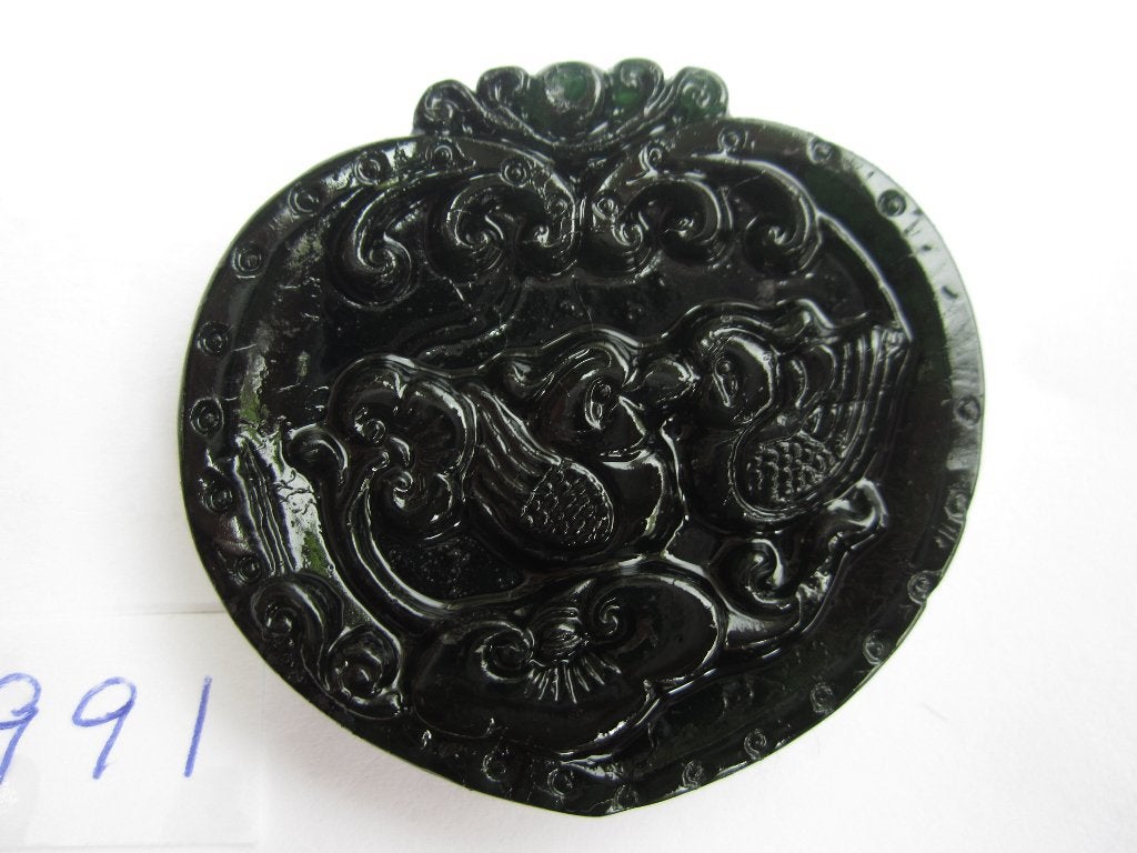 Prachtige amulet hanger van chinese jade 991#, Ophalen of Verzenden, Nieuw, Groen, Steen of Mineraal