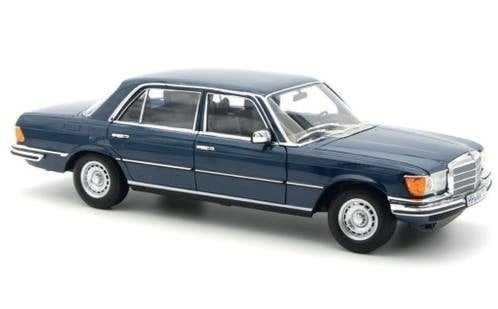 Mercedes Benz 350 SEL 1979 Hansa Blauw - 1:18 - Norev, 70-72 avenue de Bohlen 69120 Vaulx-en-Velin, Auto, Norev, Ophalen of Verzenden