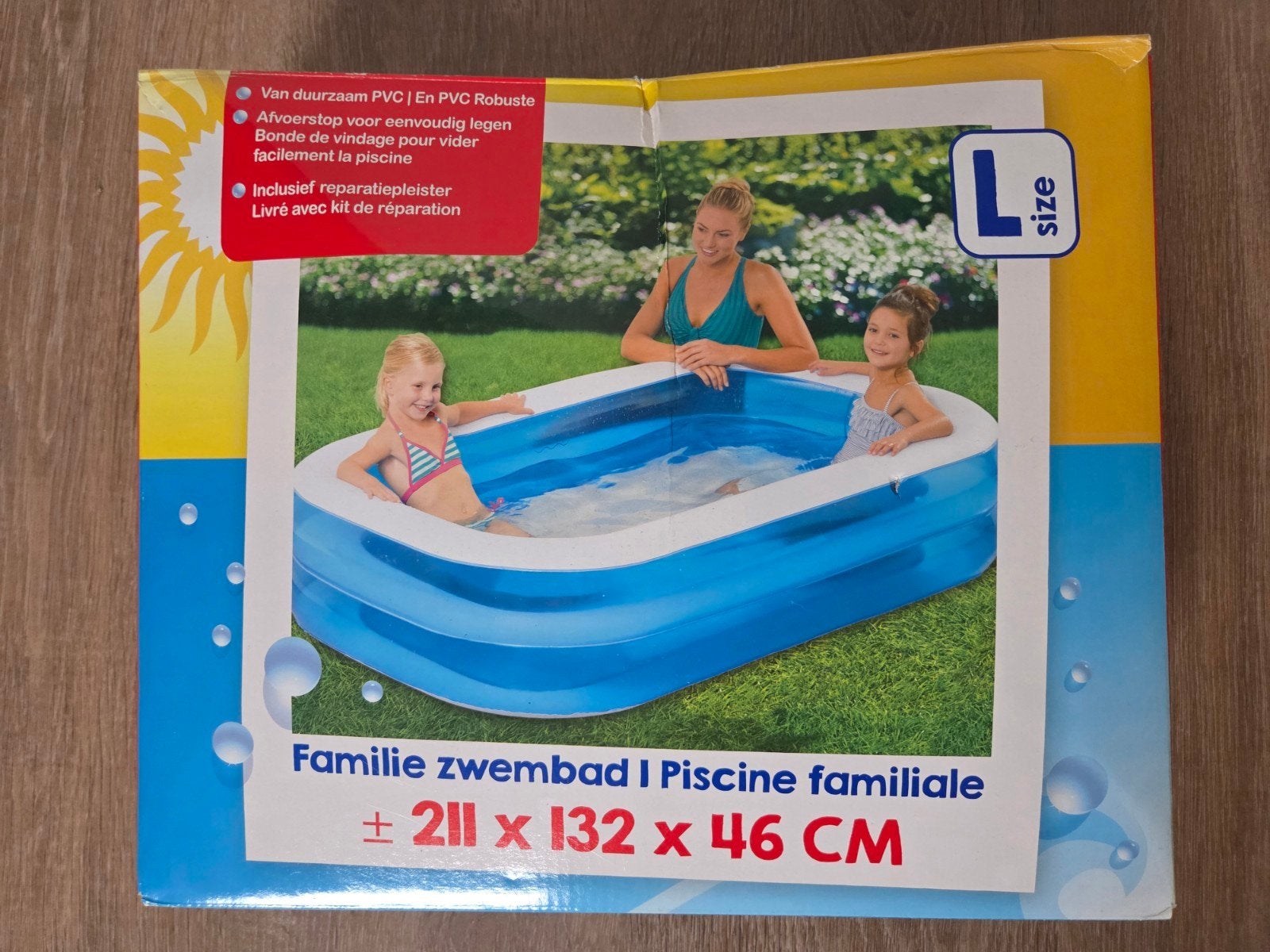 Familie zwembad met afdekzeil, Tuin en Terras, Zwembaden, Minder dan 80 cm, Opblaaszwembad, Ophalen of Verzenden, Minder dan 200 cm