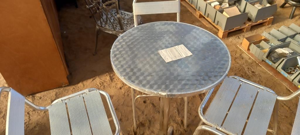 tafel met 3 stoelen, Ophalen, Overige materialen, Gebruikt, 50 tot 100 cm