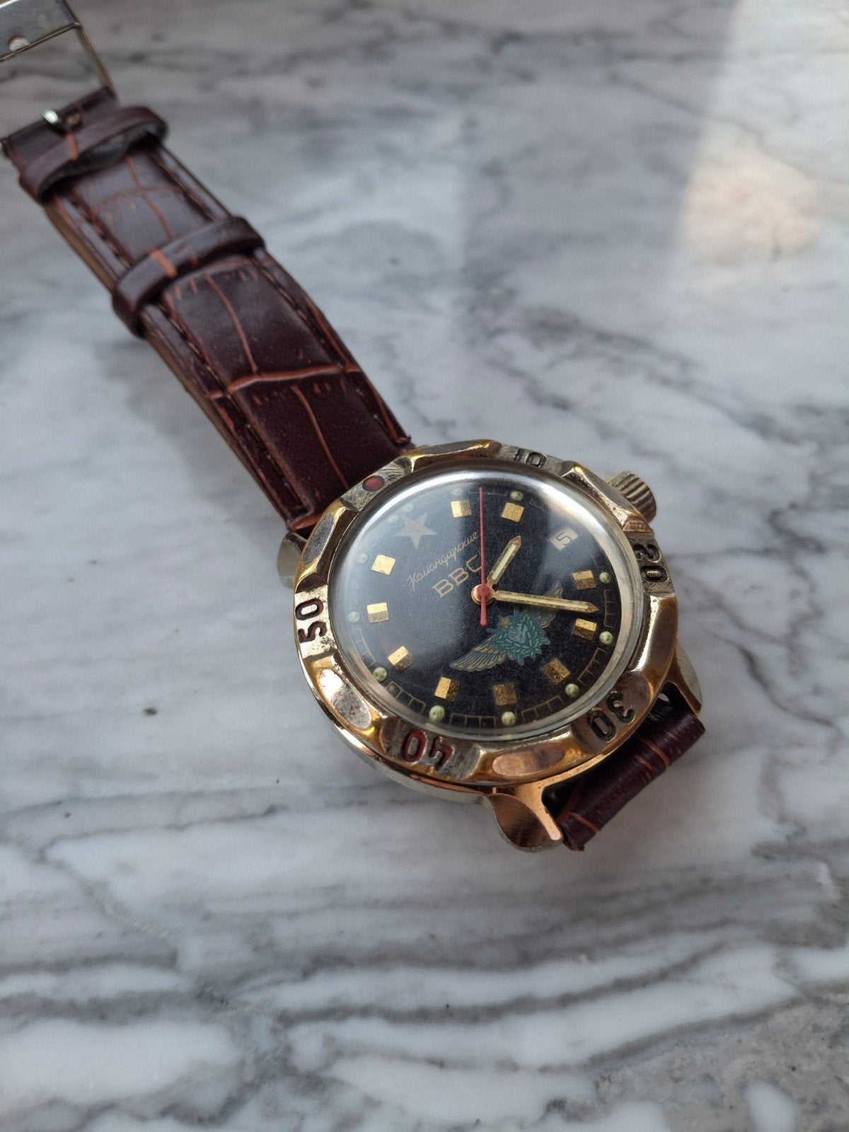 Vintage Vostok Komandirskie USSR – Air Force –Military Watch, Verzenden