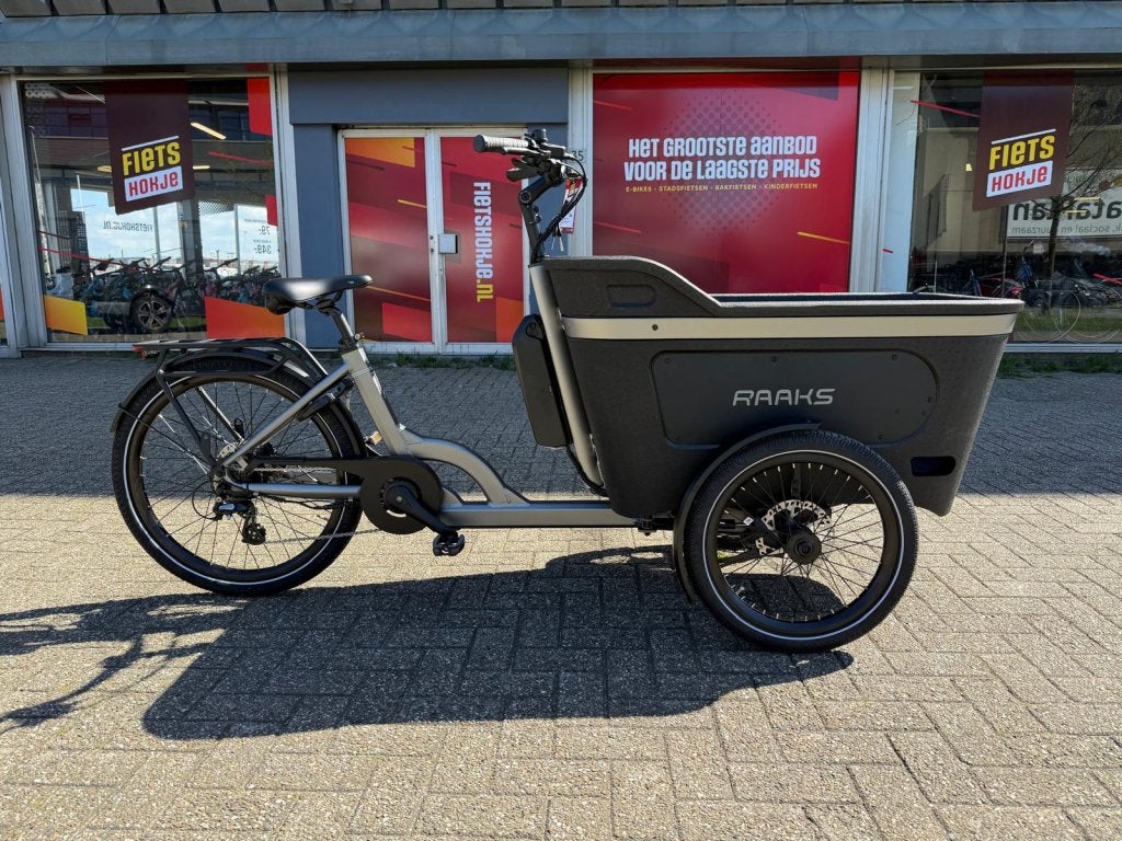 Fietshokje Raaks: Raaks Rover elektrische bakfiets Nieuw!, 4 kinderen of meer, Huif, Niet ingevuld, Nieuw