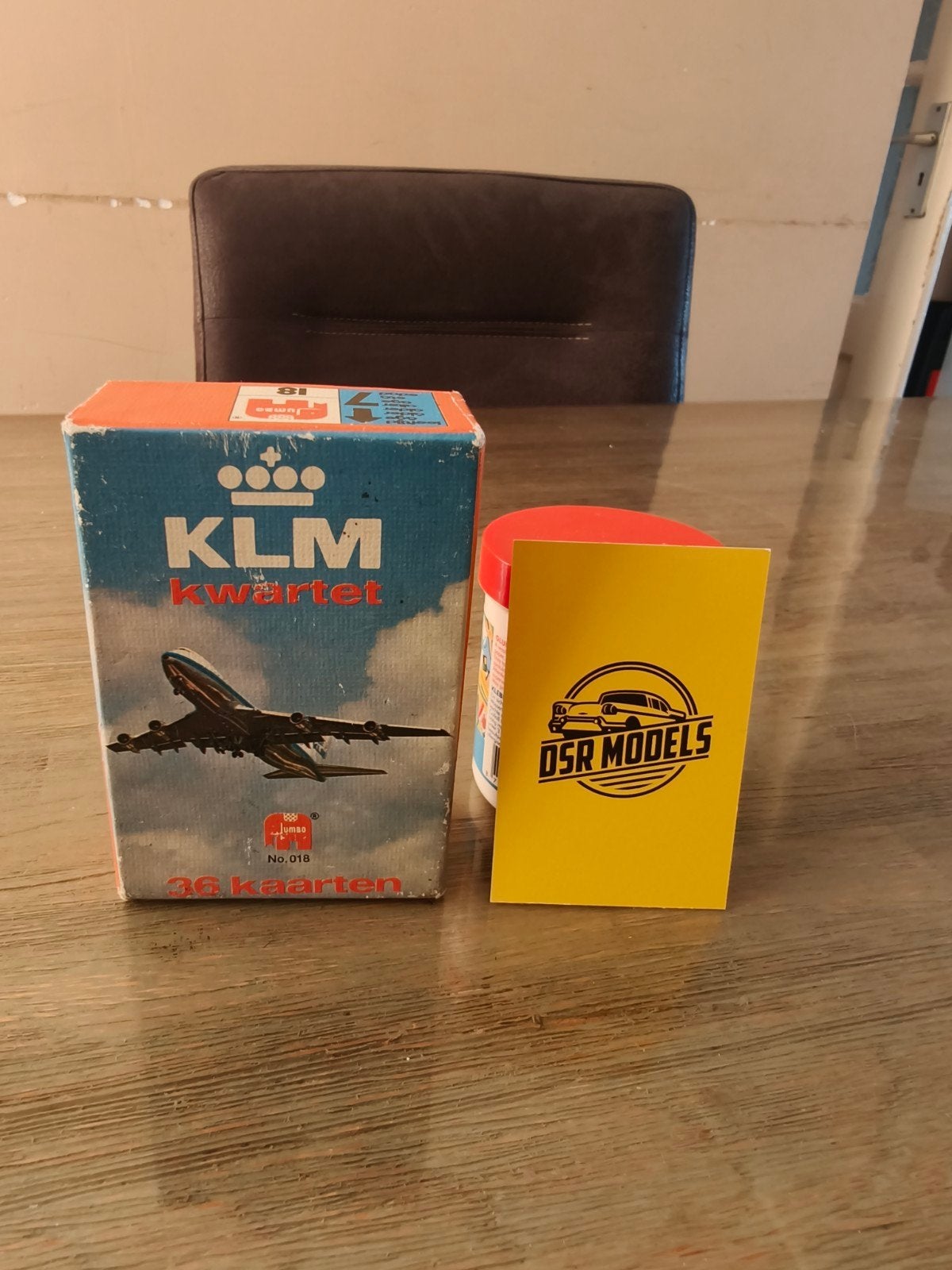 Vintage KLM Kwartetspel - Jumbo No. 018 (36 kaarten), Verzamelen, Ophalen of Verzenden, Gebruikt, Kwartet(ten)