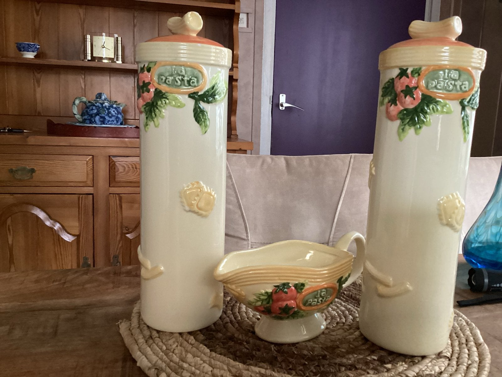 Majolica Stijl Pasta Set - 3-delig, Ophalen of Verzenden