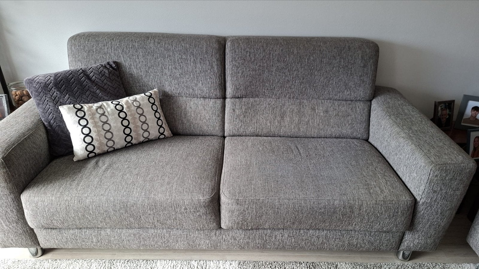 Bankstel grijs 2 en 2,5 zits en evt losse stoel, Huis en Inrichting, Ophalen, Gebruikt, 150 tot 200 cm, Tweepersoons