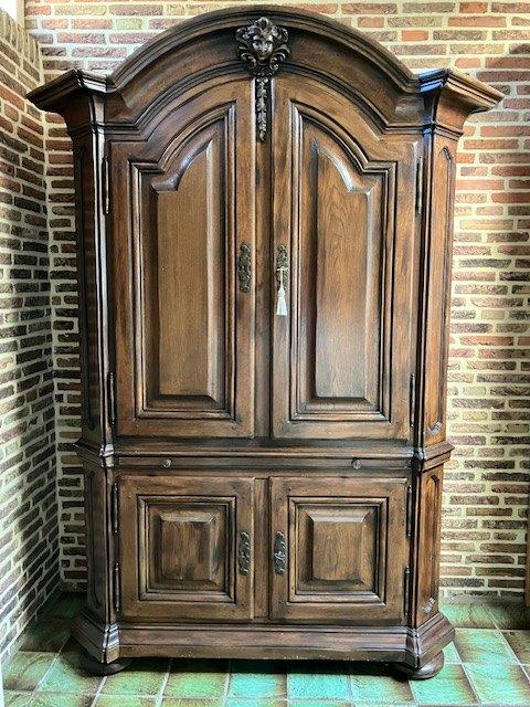 Eikenhouten Buffet Kast, Ophalen, Met plank(en), Gebruikt, 100 tot 150 cm