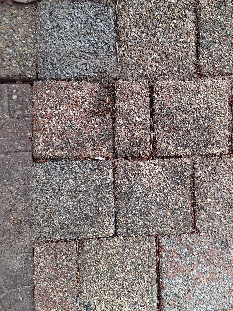 Terrasstenen gekleurd vierkant 14.5  x 14.5 cm 40m2, Tuin en Terras, Tegels en Klinkers, Ophalen, Gebruikt, Overige typen, 10 m² of meer