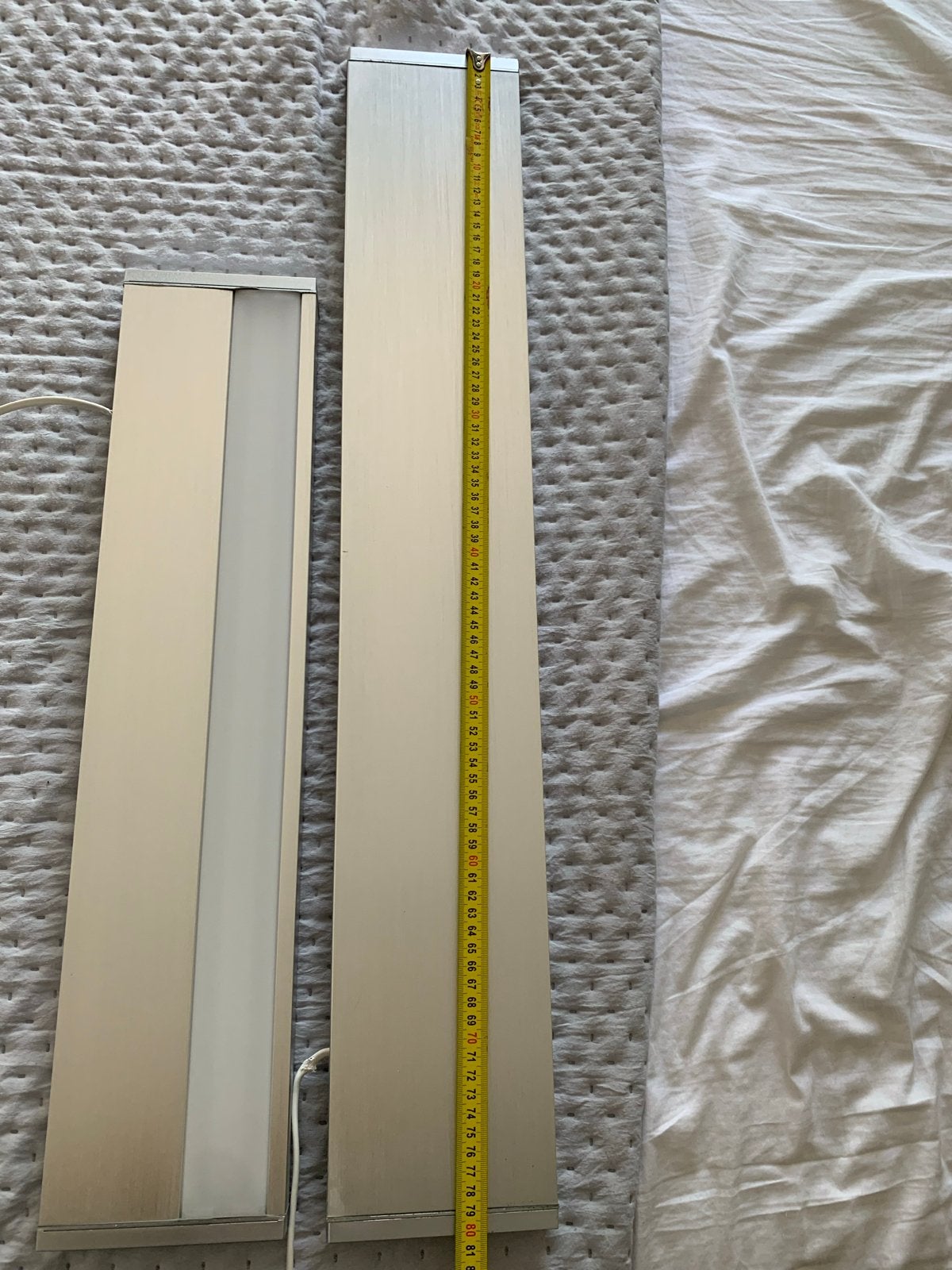 Moderne Badkamerlampen - Set van 2 (maten zie foto's), Ophalen, Gebruikt, LED, Metaal