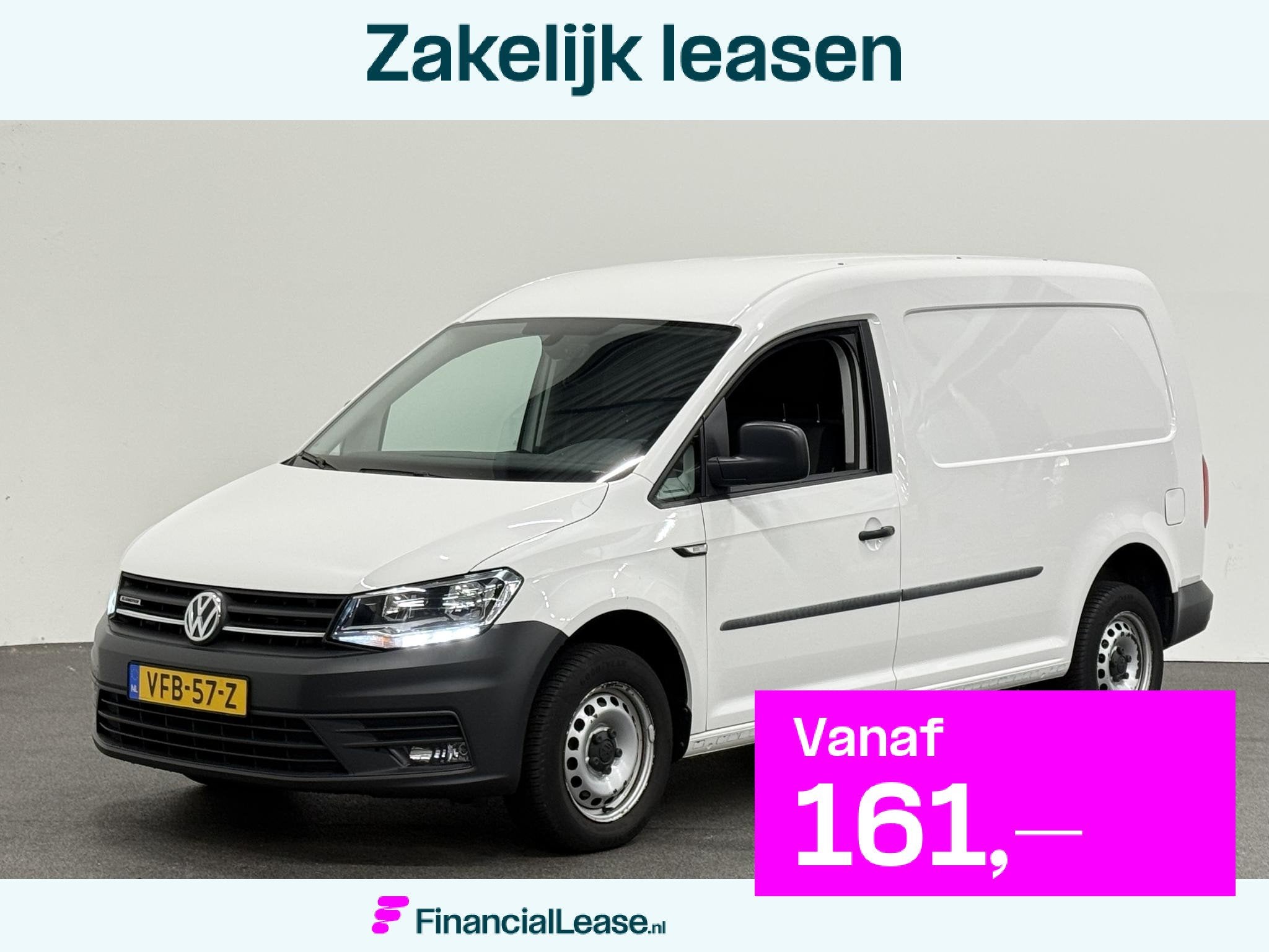 Volkswagen Caddy 1.4 TGI L2H1 EcoFuel Maxi Comfortline Airco, Stof, Gebruikt, Zwart, 4 cilinders
