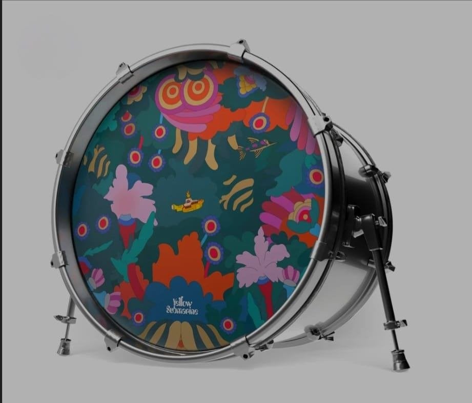 Evans 20 inch Yellow Submarine bassdrumvel, Verzenden, Nieuw, Overige merken