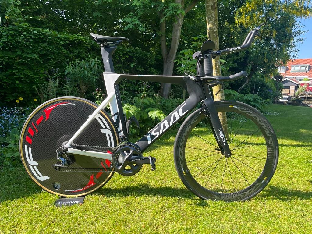 Isaac Muon Tijdrit/Triathlon fiets  maat 58, FFWD, 28 inch, Carbon, 10 tot 15 versnellingen, Velgrem