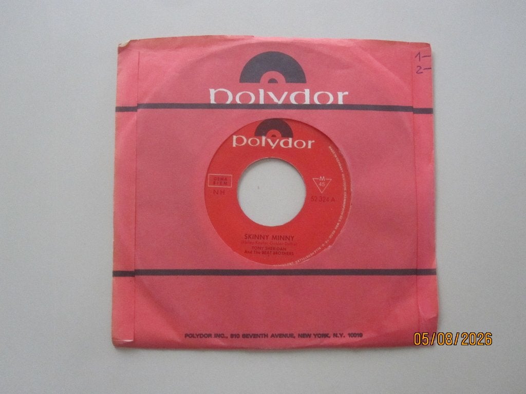 TONI SHERIDAN and the Beat Brothers - skinny minny - 7", Gebruikt, 7 inch, Ophalen of Verzenden, Rock en Metal