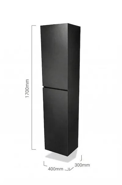 Zeer ruime Kolomkast, Mat zwart, 170cm, Soft-close, Kode, Ophalen of Verzenden, Nieuw, Zwart, Overige materialen