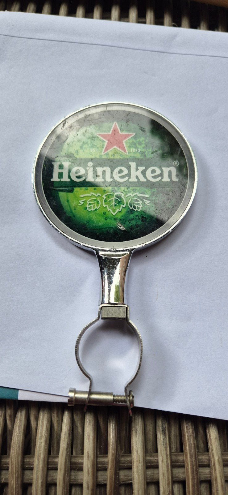 Gratis Heineken biertap handvat, Ophalen, Gebruikt