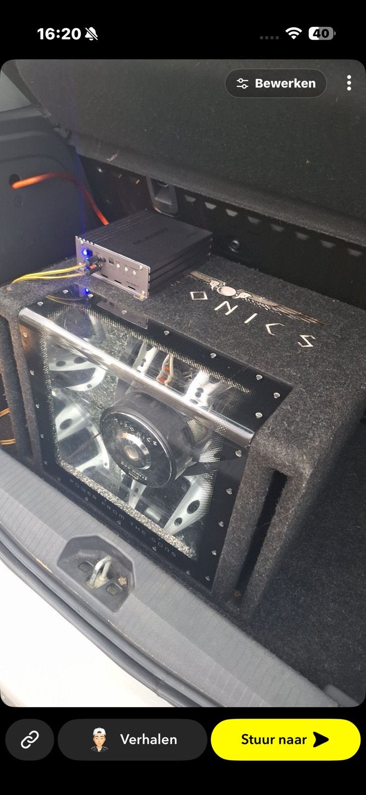 hifonics subwoofer 1500Watt, Ophalen, Zo goed als nieuw