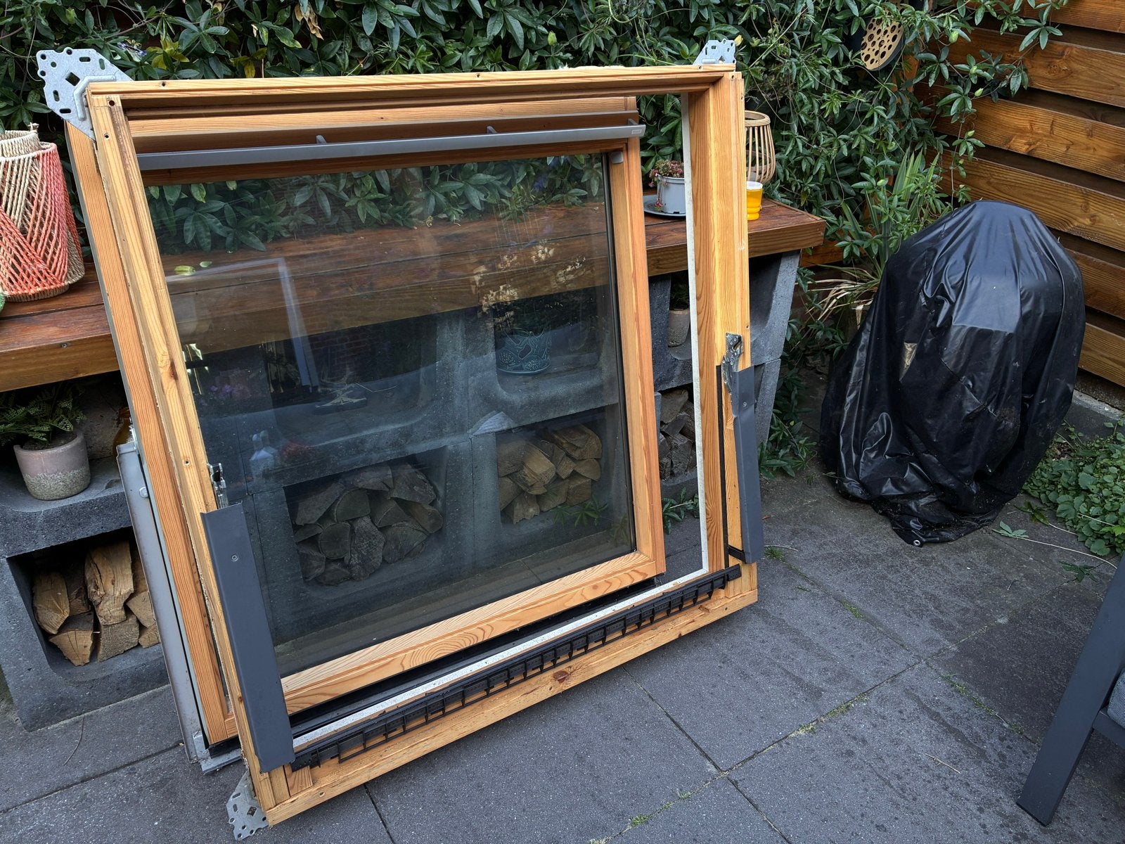 Velux dakraam GGL S06 3059, 114x118 cm, dubbelglas, Ophalen, Gebruikt, 80 tot 120 cm, Dubbelglas