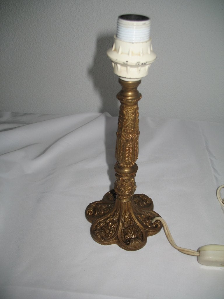 Lampenvoet Koper Messing Bewerkt * Zolderopruiming, Antiek en Kunst, Ophalen of Verzenden