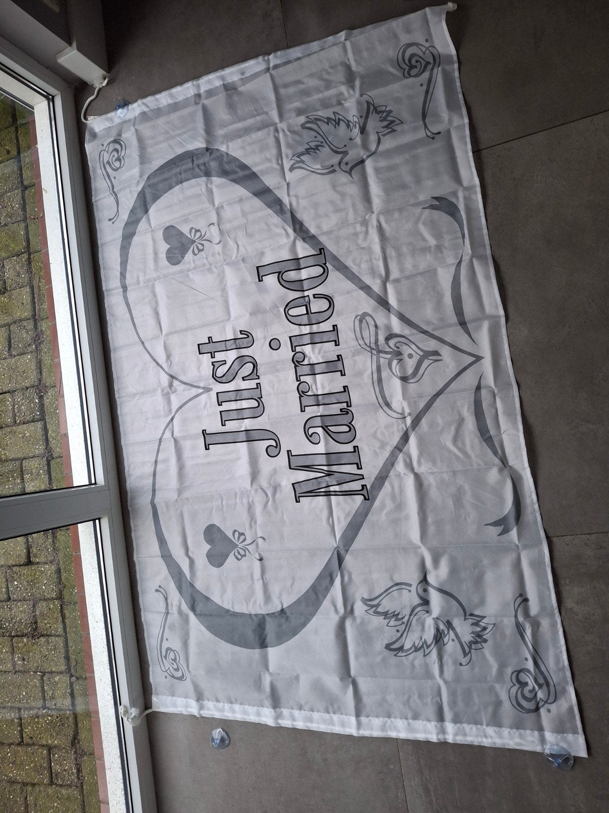vlag just married, Diversen, Ophalen of Verzenden