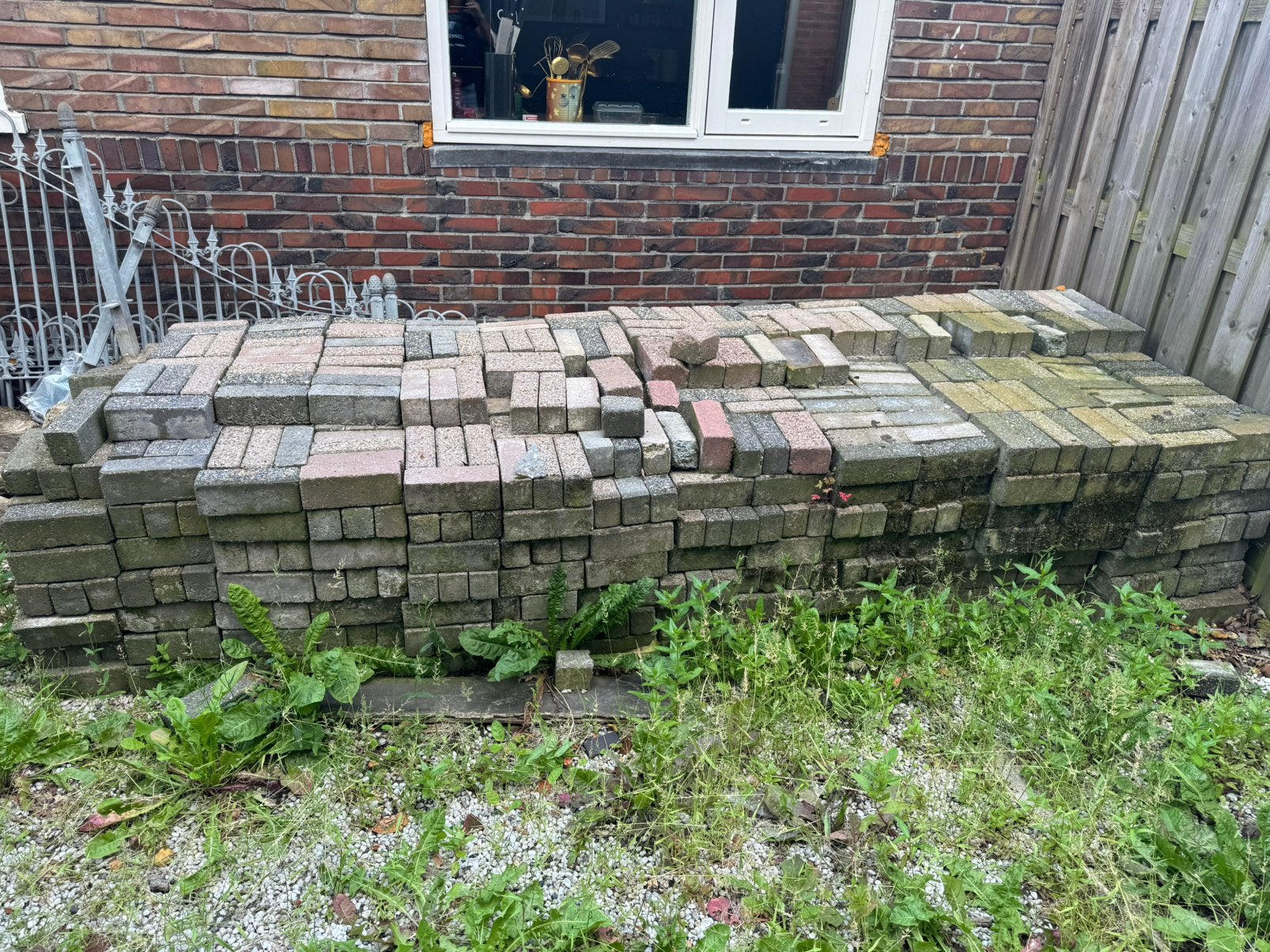 Betonklinkers , banden en tegels, Ophalen, Gebruikt
