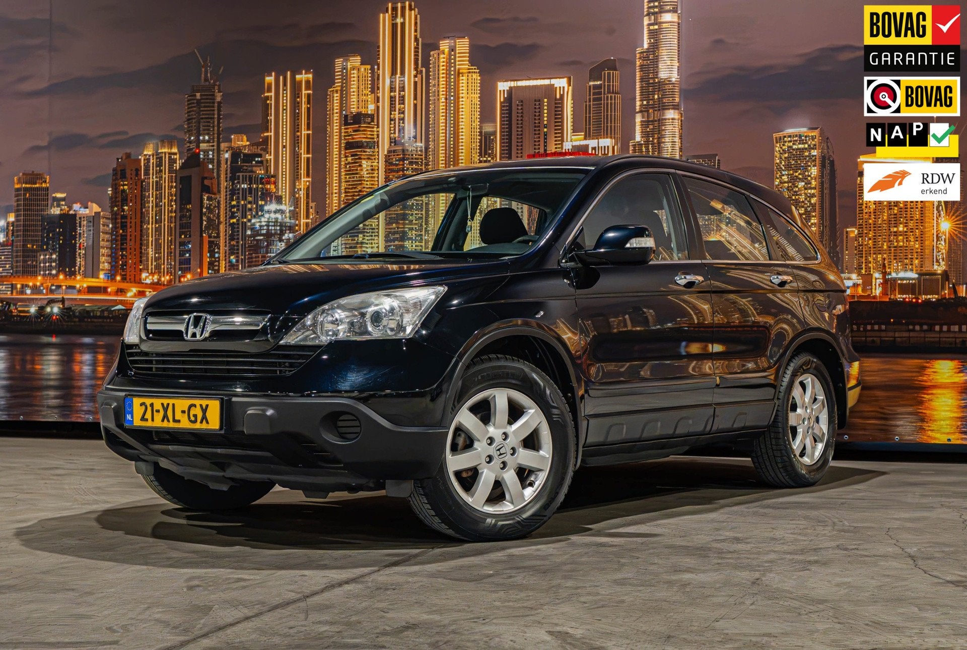 Honda CR-V 2.0i Comfort, Gebruikt, 4 cilinders, Zwart, Origineel Nederlands