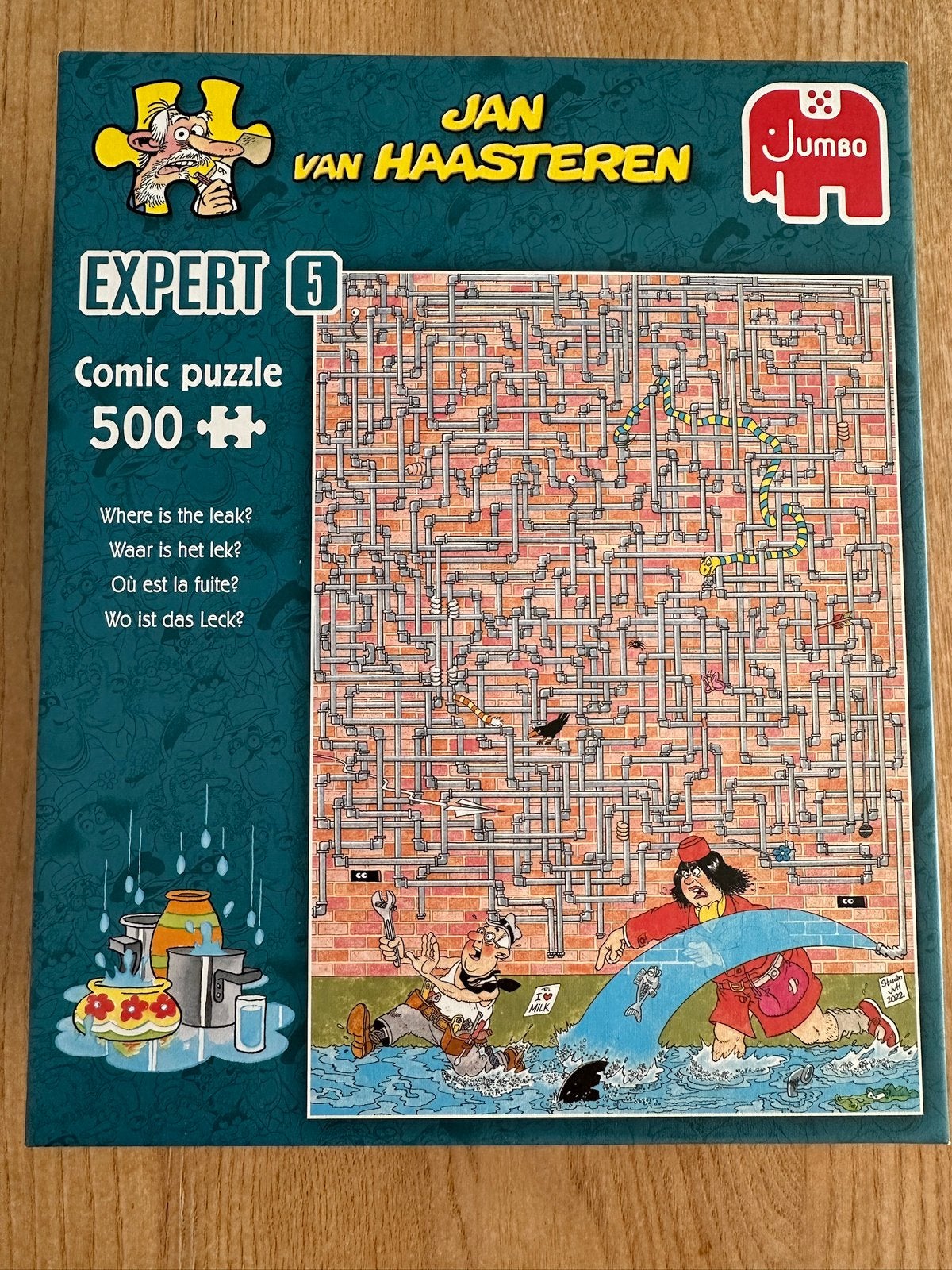 Jan van Haasteren Expert, “waar is het lek?”, 500 stukjes, Ophalen, 500 t/m 1500 stukjes, Gebruikt, Legpuzzel