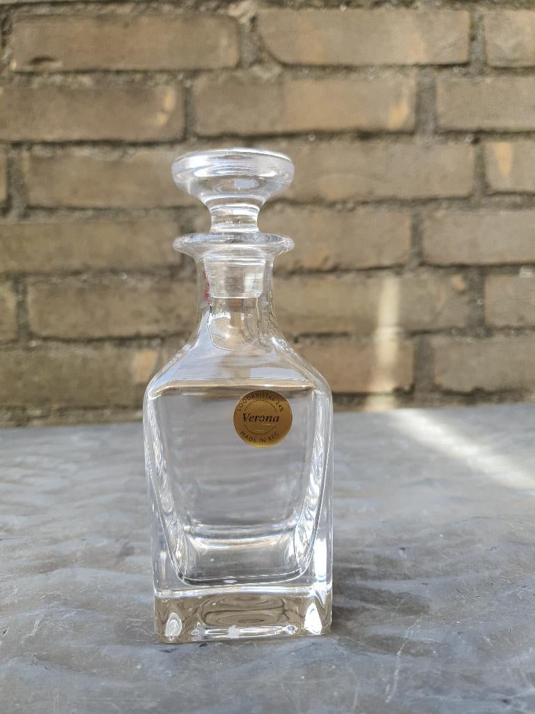Vintage kristallen karaf Verona met stop luxe, Antiek en Kunst, Antiek | Glas en Kristal, Ophalen of Verzenden