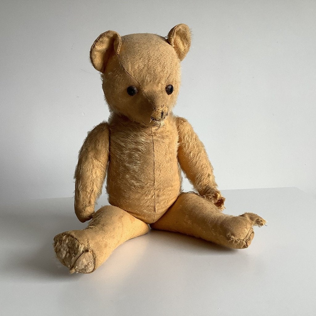 prachtige grote antieke sleetse teddybeer 1920, Ophalen of Verzenden, Gebruikt, Stoffen beer, Overige merken